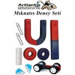 Artlantis Mıknatıs Seti 10 Parça 1 Paket Deney Malzemesi Okul Projeleri Için Manyetik U I Araba Halka Mıknatıs Deney Oyun Seti - Kırmızı - Mavi - Standart