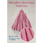 Artlantis Mikrofiber Paspas Mop Yedek Ucu 1 Adet Kaliteli Mikrofiber Paspas Laminant Parke Seramik Fayans Mermer Temizlik Bezi - Standart - Pembe