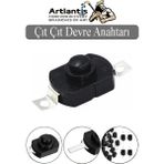 Artlantis Mini Anahtar Arapuar Çıtçıt Anahtar 1 Adet Siyah Elektrik Devresi Için Açma Kapama Düğmesi Deney On / Off Siyah Anahtar - Standart