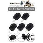 Artlantis Mini Anahtar Arapuar Çıtçıt Anahtar 5 Adet Siyah Elektrik Devresi İçin Açma Kapama Düğmesi Deney On