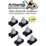 Artlantis Mini Anahtar Arapuar Çıtçıt Anahtar 6 Adet Elektrik Devresi Için Açma Kapama Düğmesi On / Off Siyah Beyaz Anahtar - Standart - Renkli