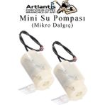Artlantis Mini Su Pompası 2 Adet Mikro Dalgıç Pompa Solonoid Su Pompası Dc 3-5 Volt Küçük Akvaryum Motoru 100L/H - Beyaz - Standart - Mini Mikro