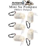 Artlantis Mini Su Pompası 5 Adet Mikro Dalgıç Pompa Solonoid Su Pompası Dc 3-5 Volt Küçük Akvaryum Motoru 100L/H - Beyaz - Standart - Mini Mikro