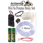 Artlantis Mini Su Pompası Deney Seti 1 Adet Hortum Pil Yatağı Anahtar Mikro Dalgıç Pompa Solonoid Su Pompası K