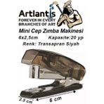 Artlantis Mini Zımba Makinesi 24/6 Siyah Std S3T 1 Adet Cep Zımba Makinası 20 Sayfa Kapasite Öğrenci Okul Büro
