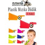 Artlantis Mızıka Düdük 2 Adet Plastik Mızıka Plastik Düdük Nostalji Mızıka Oyuncak Karne Sınıf Çocuk Hediye - Çok Renkli - Standart