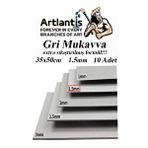 Artlantis Mukavva Gri 1.5 Mm 35x50 Cm 10 Adet Sert Karton Ekstra Sıkıştırılmış 35*50 Mukavva Gri Renkli 10 Adet