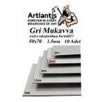 Artlantis Mukavva Gri 1.5 Mm 50x70 Cm 10 Adet Sert Karton Ekstra Sıkıştırılmış 50*70 Mukavva Gri Renkli 10 Adet