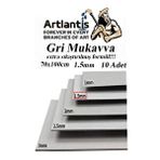 Artlantis Mukavva Gri 1.5mm 70x100 Cm 10 Adet Sert Karton Ekstra Sıkıştırılmış 70*100 Mukavva Gri Renkli 10 Adet