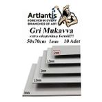 Artlantis Mukavva Gri 1 Mm 50x70 Cm 10 Adet Sert Karton Ekstra Sıkıştırılmış 50*70 Mukavva Gri Renkli 10 Adet