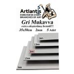 Artlantis Mukavva Gri 2 Mm 35x50 Cm 5 Adet Sert Karton Ekstra Sıkıştırılmış 35*50 Mukavva Gri Renkli 2mm 5 Adet