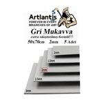 Artlantis Mukavva Gri 2 Mm 50x70 Cm 5 Adet Sert Karton Ekstra Sıkıştırılmış 50*70 Mukavva Gri Renkli 2mm 5 Ade