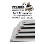 Artlantis Mukavva Gri 2 Mm 70x100 Cm 10 Adet Sert Karton Ekstra Sıkıştırılmış 70*100 Mukavva Gri Renkli 10 Adet