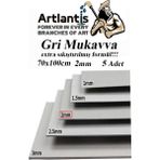 Artlantis Mukavva Gri 2 mm 70X100 cm 5 Adet Sert Karton Ekstra Sıkıştırılmış 70*100 Mukavva Gri Renkli 5 Adet - Standart