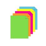 Artlantis Neon Fosforlu Renkli A4 Fotokopi Kağıdı 50 li 1 Paket 50 Adet Fosforlu 5 Renk Parlak Canlı Renkler Fotokopi Kağıdı