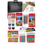 Artlantis Öğrenci Boyama Seti 11 Parça 1 Paket 35X50 Resim Çantası Resim Defter Faber Sulu Boya Kuru Boya Pastel Boya Keçeli Kalem - Siyah - Standart