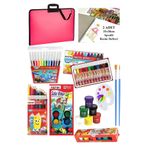 Artlantis Öğrenci Boyama Seti 11 Parça 1 Paket 35x50 Resim Çantası Resim Defter Fatih Sulu Boya Kuru Boya Past