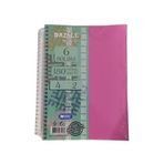 Artlantis Orta Boy 4+2 Ayraçlı Defter 6 Konulu 180 Yaprak 1 Adet 4 Kareli 2 Çizgili Spralli Plastik Kapak Seperatörlü 18x25 cm (Pembe)