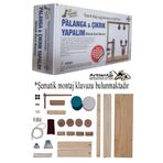Artlantis Palanga ve Çıkrık Yapım Seti 1 Paket Okul Sınıf Deney Bileşik Basit Makine Palanga ve Çıkrık Yapalım 45 Parça