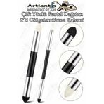 Artlantis Pastel Dağıtıcı Gölgelendirme Kalemi 2 Li 1 Paket Sünger Keçe Eskiz Karakalem Kaynaştırma Kalemi Dağıtıcı Kalem