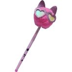 Artlantis Peluş Kedi Gözlüklü Figürlü Yumurtlayan Kalem 1 Adet Kedi Gözlük Şekilli Yumurtlayan Kalem Hediye Kalem Tüylü Sevimli Kalem - Fuşya