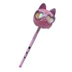 Artlantis Peluş Kedi Gözlüklü Figürlü Yumurtlayan Kalem 1 Adet Kedi Gözlük Şekilli Yumurtlayan Kalem Hediye Kalem Tüylü Sevimli Kalem (Pembe)