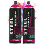 Artlantis Pembe Sprey Boya 200 ml 2 Adet Hızlı Kuruyan Profesyonel Ahşap Plastik Demir Metal Cam Porselen Duvar Renkli