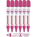Artlantis Pembe Yazı Tahta Kalemi 6 Adet Doldurulabilir Tahta Kalemi Okul Sınıf Öğretmen Beyaz Yazı Tahtası Kalemi Canlı Renk - 1 - Standart