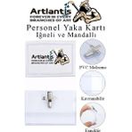Artlantis Personel Şeffaf Yaka Kartı Iğneli ve Mandallı 1 Adet Pvc Yaka Kartlığı Kimlik Korumalı Büro Ofis Okul - Standart