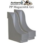 Artlantis Plastik Magazinlik Gri 2 Adet Plastik Kutu Klasörü Magazinlik A4 Dosya ve Masa Düzenleyici Sınıf Ev Ofis - Standart