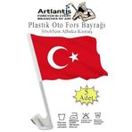 Artlantis Plastik Otofors Bayrak 30x45 cm 5 Adet Konvoy ve Araç Bayrağı Cama Takılan Bayrak Türk Bayrağı Oto Fors