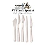 Artlantis Plastik Spatül 5 Li Set Resim Ve Heykel Plastik Spatula Esnek Plastik Palet Bıçağı 1 Paket