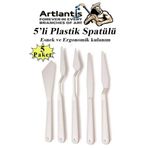 Artlantis Plastik Spatül 5 Li Set Resim Ve Heykel Plastik Spatula Esnek Plastik Palet Bıçağı 5 Paket