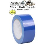 Artlantis Renkli Koli Bantı 100 Metre 1 Adet 45mm x 100 Metre Renkli Koli Bandı Extra Güçlü Formül Akrilik Koli Bandı Mavi