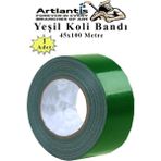 Artlantis Renkli Koli Bantı 100 Metre 1 Adet 45mm x 100 Metre Renkli Koli Bandı Extra Güçlü Formül Akrilik Koli Bandı Yeşil