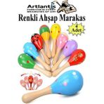 Artlantis Renkli Marakas 4 Adet 19 cm Renkli Çıngıraklar Eğlenceli Müzik Aksesuarları Çocuk Eğitici Oyuncak Marakas Renkli - Çok Renkli - Standart