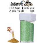 Artlantis Renkli Toz Sim Tuzluklu 7 Gr 1 Adet Renkli Toz Sim Epoksi Reçine Okul Etkinlik Dekarasyon Slime Açık Yeşil