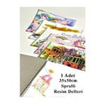 Artlantis Resim Defteri 15 Yaprak 35x50 Cm 1 Adet Spiralli Orta Boy Telli Resim Defteri Karton Kapak 110 Gr Öğrenci Okul Çok Renkli