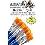 Artlantis Resim Fırçası 20 Adet Sentetik Fırça Ekonomik Suluboya Akrilik Boya Guaj Boya Yağlı Boya Resim Boyama
