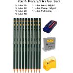 Artlantis Resim Kalemi Fatih Dereceli Kalem Seti Karakalem Seti 2b 3b 4b 5b 13'lü Set Sınav Silgisi ve Hamur Silgi Kalemtraş