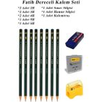 Artlantis Resim Kalemi Fatih Dereceli Kalem Seti Karakalem Seti 2h 3h 4h 5h 6h 11'li Set Sınav Silgisi ve Hamur Silgi Kalemtraş