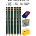 Artlantis Resim Kalemi Fatih Dereceli Kalem Seti Karakalem Seti Hb B 2b 3b 4b 5b 6b 13'lü Set Sınav Silgisi ve Hamur Silgi Kalemtraş