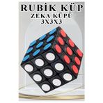 Artlantis Rubik Küp 1 Adet Zeka Küpü Eğitici Oyuncak 3x3x3 Canlı Renkler Magic Cube 6x6 cm