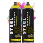 Artlantis Sarı Sprey Boya 200 ml 2 Adet Hızlı Kuruyan Profesyonel Ahşap Plastik Demir Metal Cam Porselen Duvar Renkli