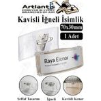 Artlantis Şeffaf Kavisli İğneli İsimlik 1 Adet Dikdörtgen İsimlik 70x30cm Personel Yaka İsimliği Şeffaf Kavisli İsimlik Şirket