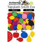 Artlantis Şekilli Eva Yapışkanlı 50 Li 1 Paket Kendinden Yapışkanlı Eva Sticker Okul Öncesi Kreş Ana Sınıfı Etkinlik Proje - Açık Yeşil