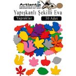 Artlantis Şekilli Eva Yapışkanlı 50 Li 1 Paket Kendinden Yapışkanlı Eva Sticker Okul Öncesi Kreş Ana Sınıfı Etkinlik Proje - Kahverengi