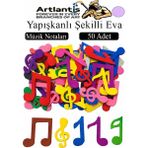 Artlantis Şekilli Eva Yapışkanlı 50 Li 1 Paket Kendinden Yapışkanlı Eva Sticker Okul Öncesi Kreş Ana Sınıfı Etkinlik Proje - Lila