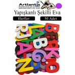 Artlantis Şekilli Eva Yapışkanlı 50 Li 1 Paket Kendinden Yapışkanlı Eva Sticker Okul Öncesi Kreş Ana Sınıfı Etkinlik Proje - Mor