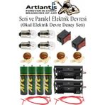 Artlantis Seri ve Paralel Basit Elektrik Devresi 1 Paket Deney Seti Sarı Mini Duy 4 Adet Mini Ampul 4 Adet Anahtar Iş Eğitimi Seti - Renkli - Standart